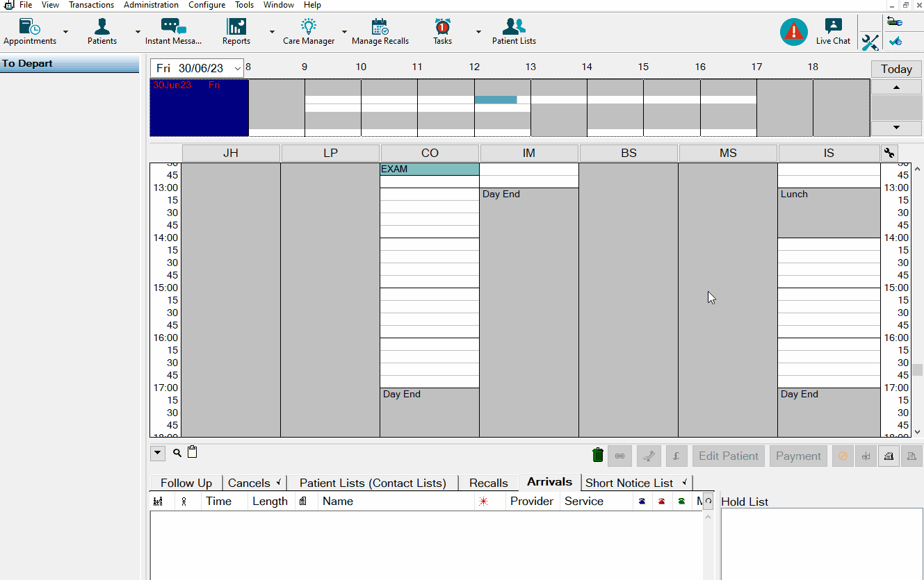 Appointment book quickbook and default services EXACT Help Centre